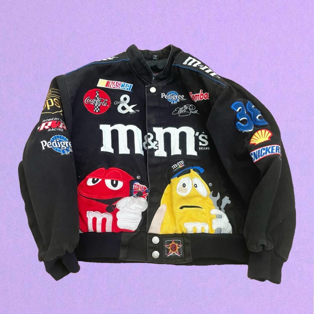 JH design m&m nascar racing jacket